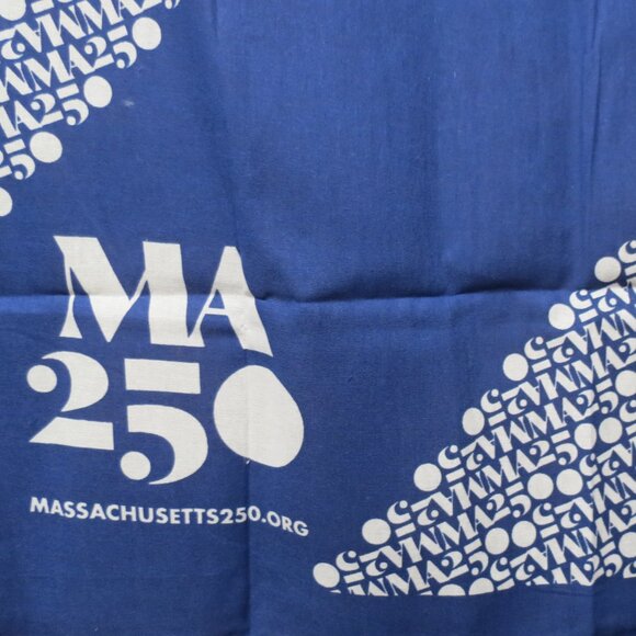 MA New 250 Bandana Kerchief 22" Celebrating USA 250th Anniversary Massachusetts - Picture 2 of 2